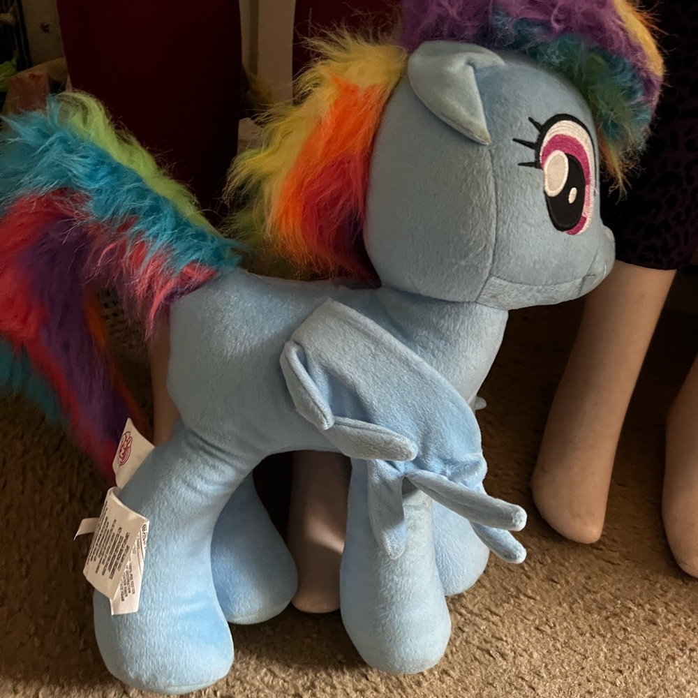 My Little Pony Blue Plush with Rainbow Mane